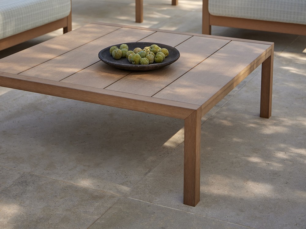 Mesa de centro para salón exterior de techteak Kubik de Point - 5