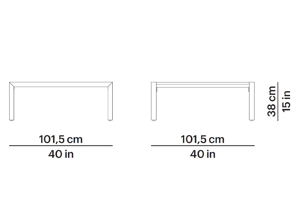Mesa de centro para salón exterior de techteak Kubik de Point - 7