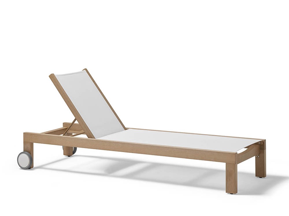 Tumbona de techteak Kahn Textilene Point - 2