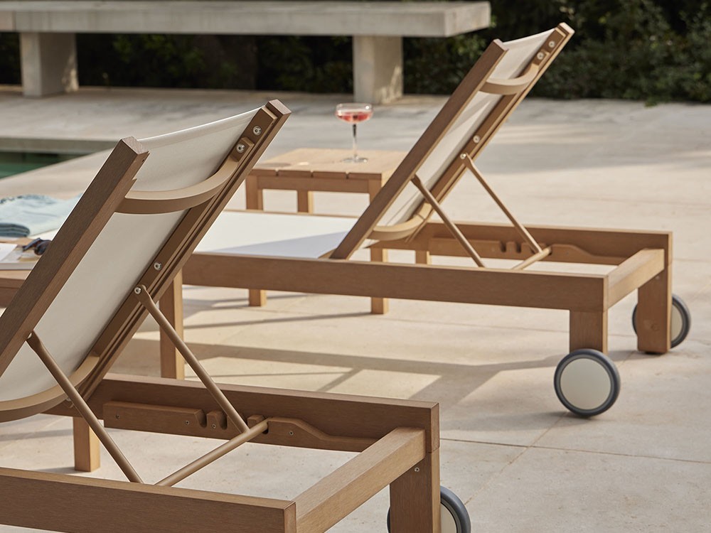 Tumbona de techteak Kahn Textilene Point - 8