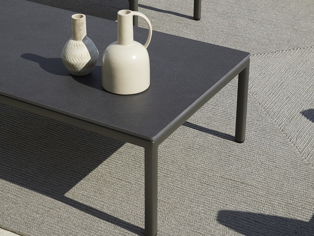 Mesa de centro para salón exterior Long Island de aluminio y hpl o porcelánico de Point - 9