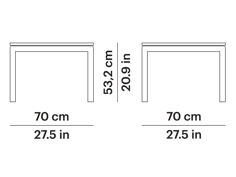 Mesa auxiliar para salón exterior de aluminio y hpl o porcelánico Long Island Point - 3