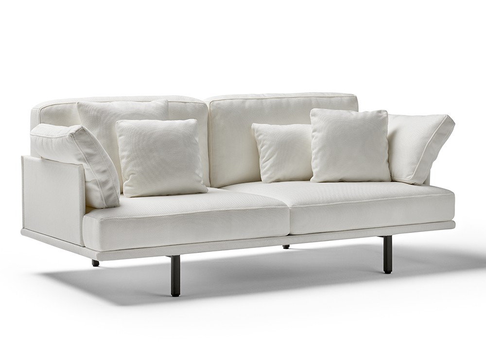 Sofá de dos o tres plazas para salón exterior de aluminio Long Island Point - 2