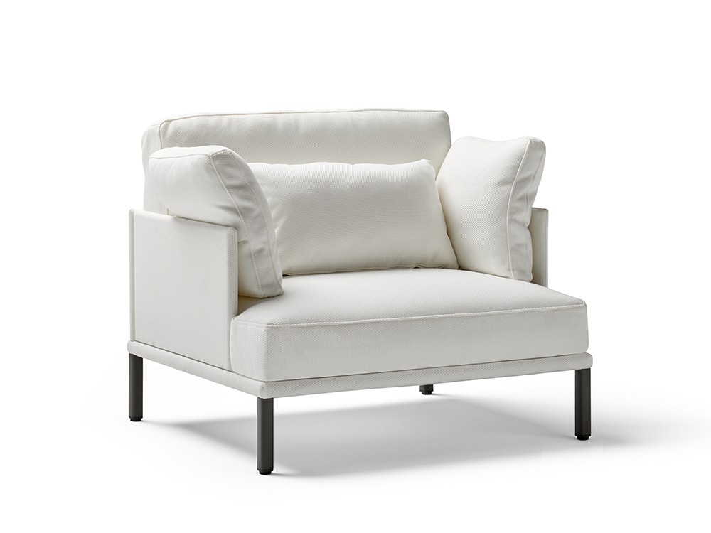 Sillón para salón exterior de aluminio y cojines tapizados Long Island de Point - 2