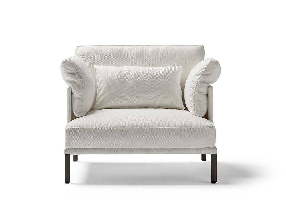 Sillón para salón exterior de aluminio y cojines tapizados Long Island de Point - 4