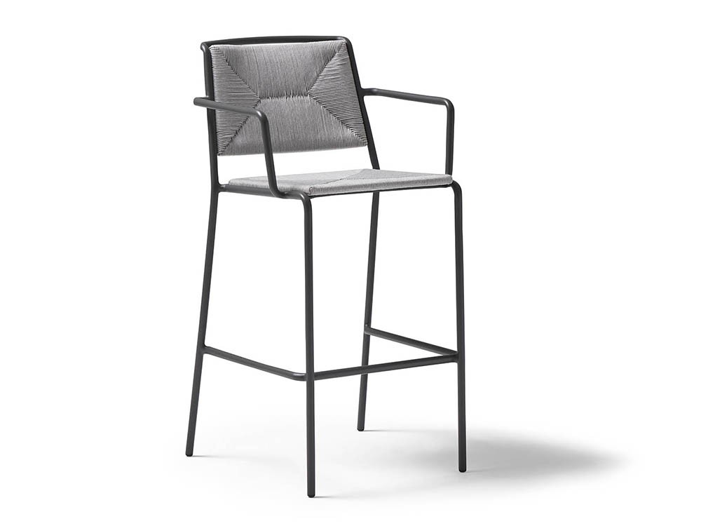 Taburete para exterior de aluminio y cuerda trenzada Summer de Point - 7