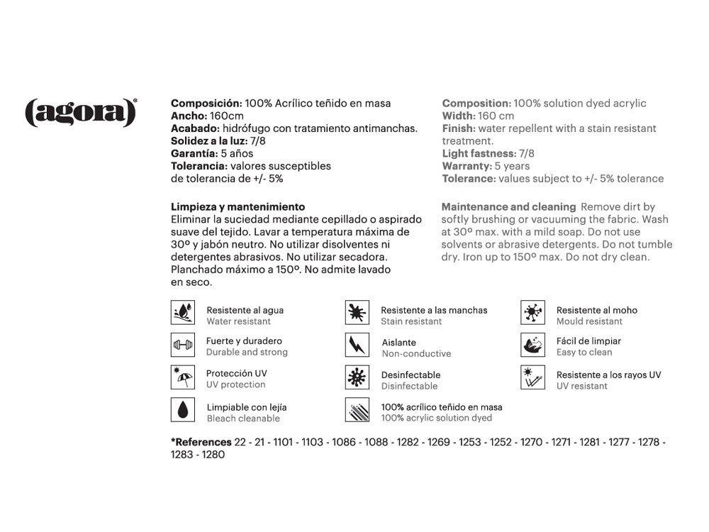 Sofá de dos o tres plazas para salón exterior Origin de aluminio Point- 16