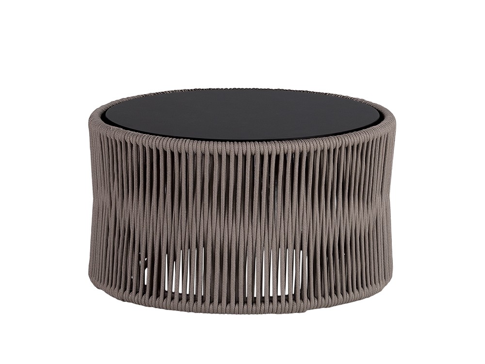 Mesa de centro para salón exterior de cuerda trenzada y hpl o porcelánico Weave de Point - 3