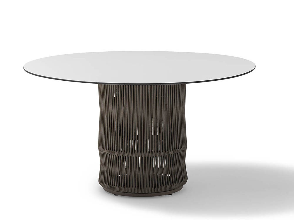 Mesa redonda para exterior Weave