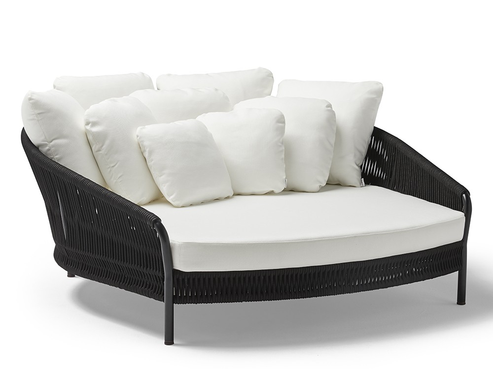 Daybed para jardín de aluminio y cuerda trenzada Weave de Point - 1