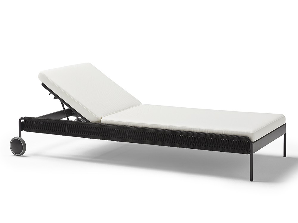 Tumbona reclinable con ruedas de cuerda trenzada Weave  de Point - 2