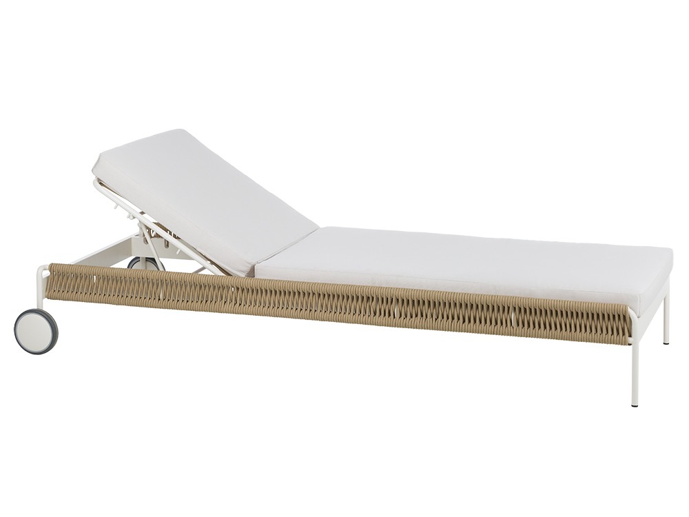 Tumbona reclinable con ruedas de cuerda trenzada Weave  de Point - 3