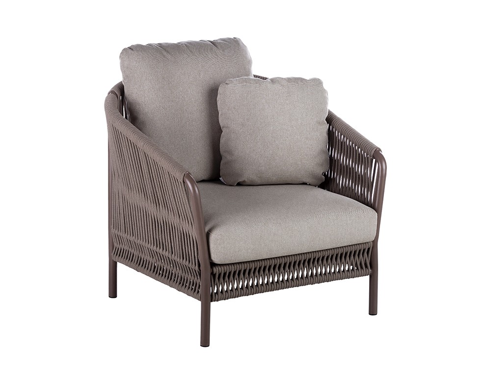Sillón para exterior de aluminio y cuerda trenzada Weave de Point - 1