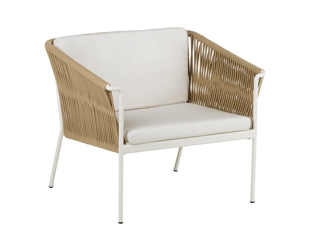 Sillón Club de aluminio y cuerda trenzada Weave Point - 3