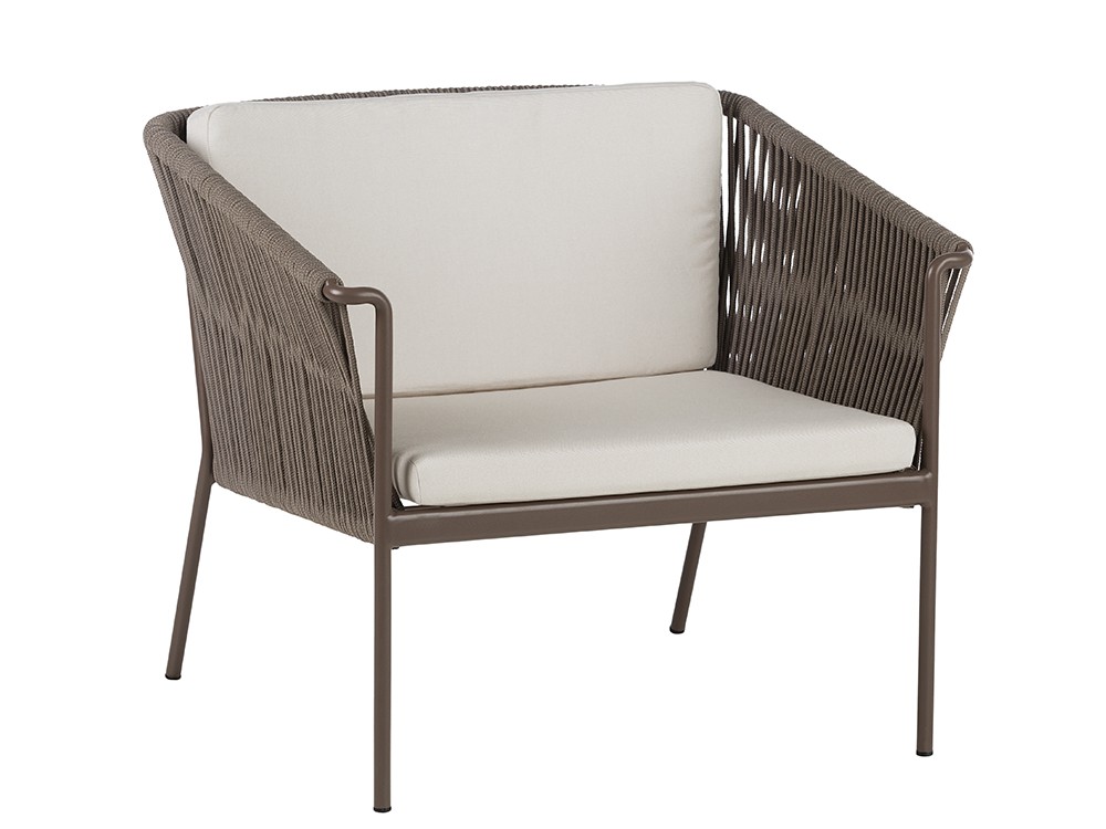 Sillón Club de aluminio y cuerda trenzada Weave Point - 2