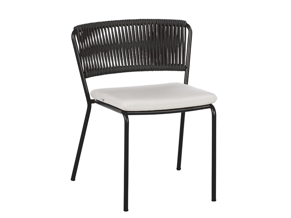 Silla para comedor exterior de aluminio y cuerda trenzada Weave de Point - 2
