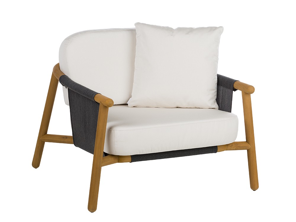 Sillón para salón exterior de madera de teca Hamp Point Point - 1