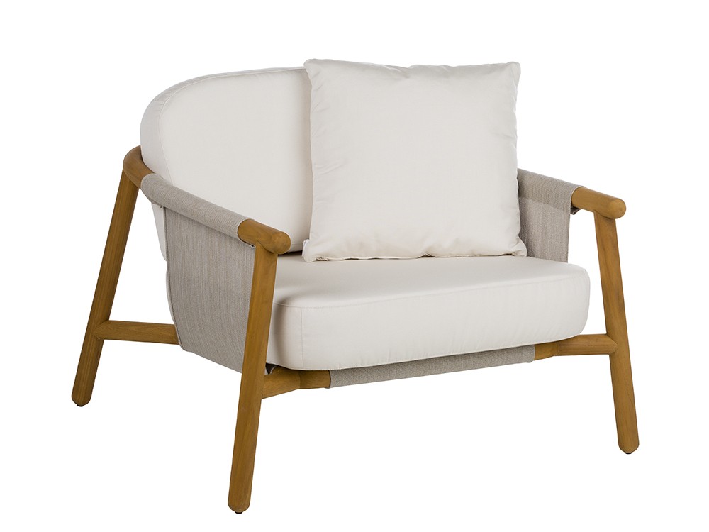Sillón para salón exterior de madera de teca Hamp Point Point - 2