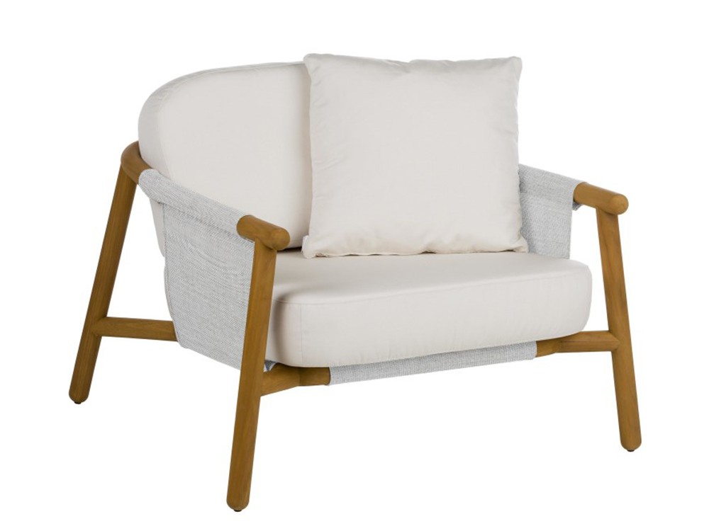 Sillón para salón exterior de madera de teca Hamp Point Point - 3