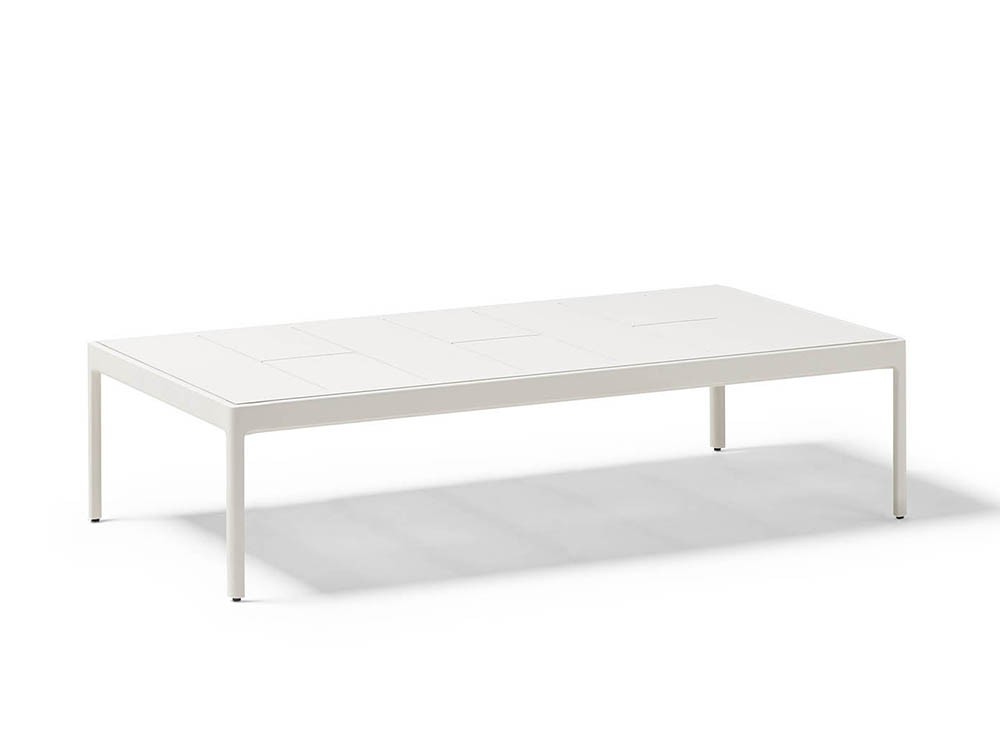 Mesa de centro para salón exterior de aluminio con sobre en aluminio, hpl o porcelánico Legacy de Point - 3