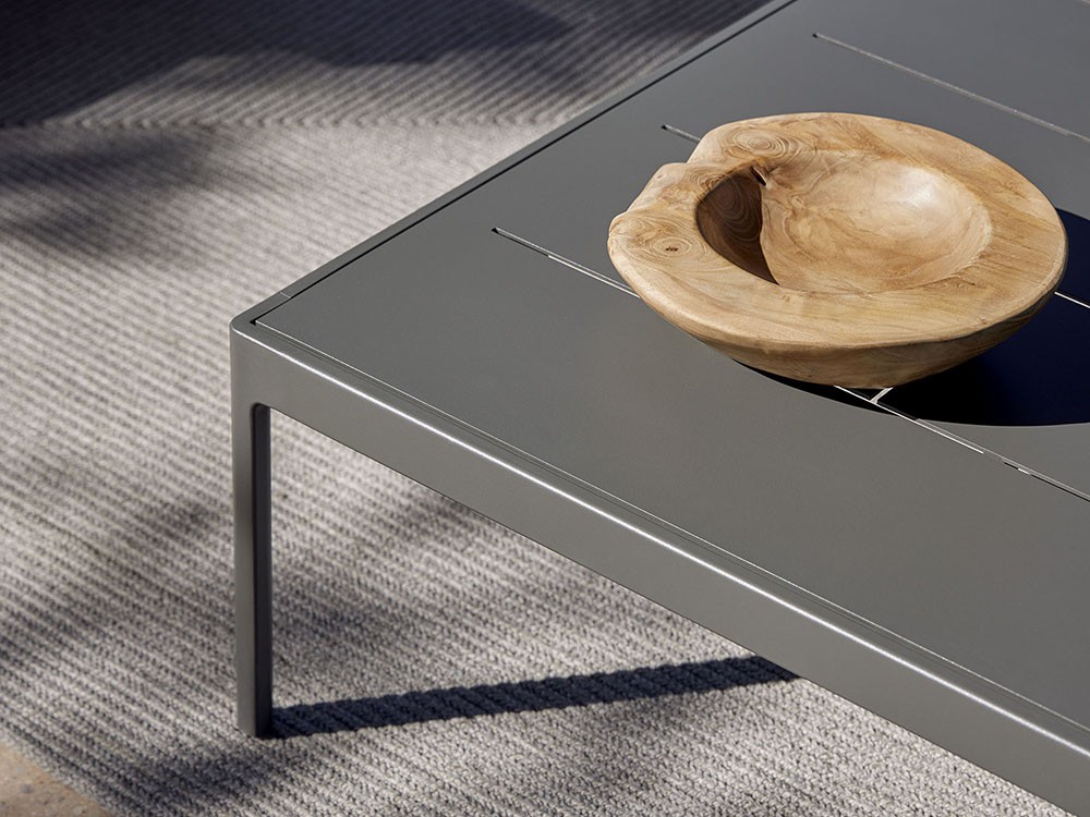 Mesa de centro cuadrada para salón exterior de aluminio con sobre en aluminio, hpl o porcelánico Legacy de Point - 8