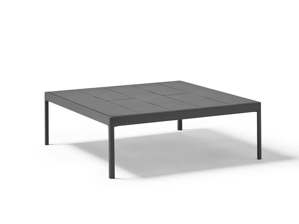 Mesa de centro cuadrada para salón exterior de aluminio con sobre en aluminio, hpl o porcelánico Legacy de Point - 2