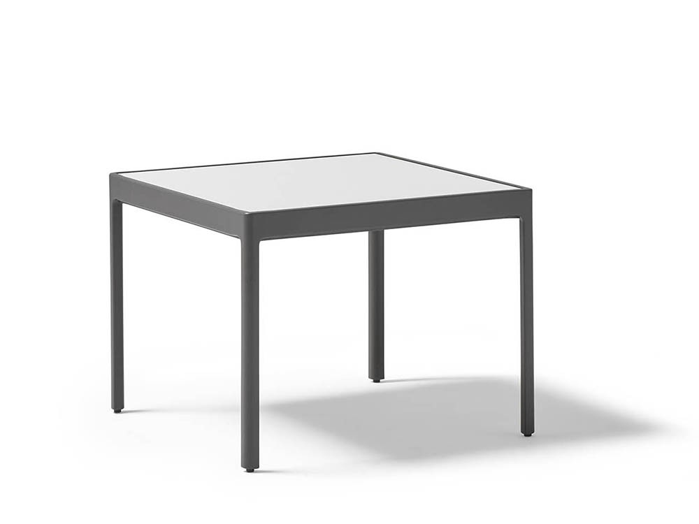 Mesa auxiliar para salón exterior de aluminio con sobre en aluminio, hpl o porcelánico Legacy de Point - 5