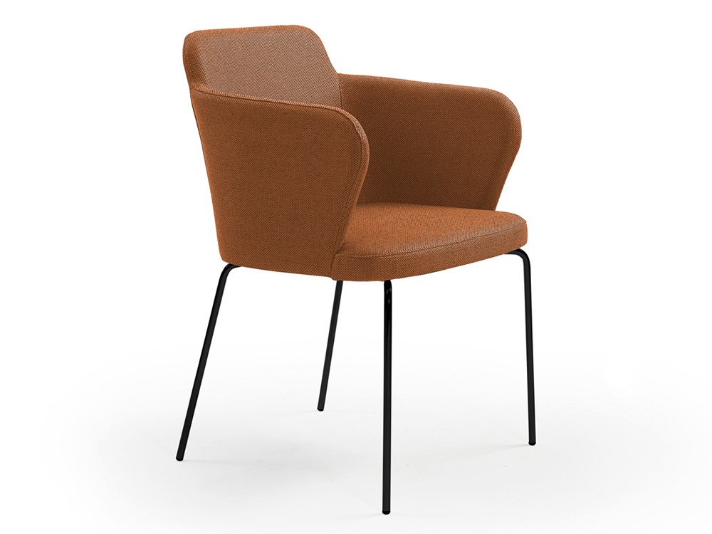 Sillón tapizado con patas metálicas Evia PH Doos - 1