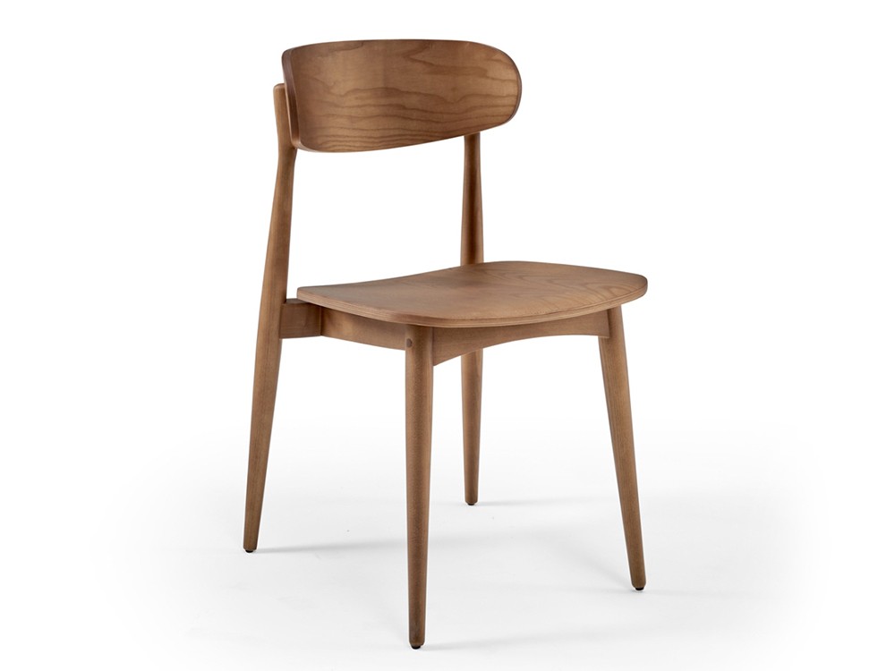 Silla de madera con asiento tapizado opcional Pure S02 Doos - 6