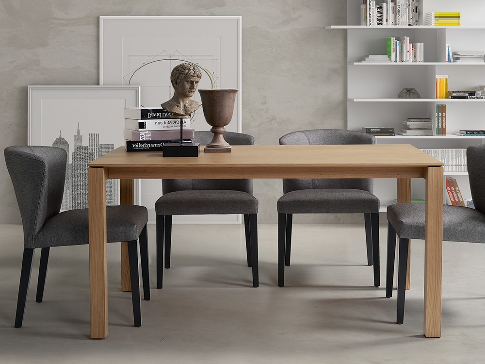 Silla tapizada con estructura de madera de haya Retro S01 Doos - 6