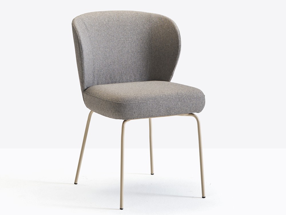 Silla de comedor Neo PH con base de metal y asiento tapizado Doos - 1