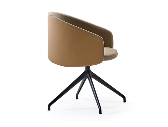 Silla giratoria con sistema de auto-retorno Blur GA tapizado en tejido de Doos - 1
