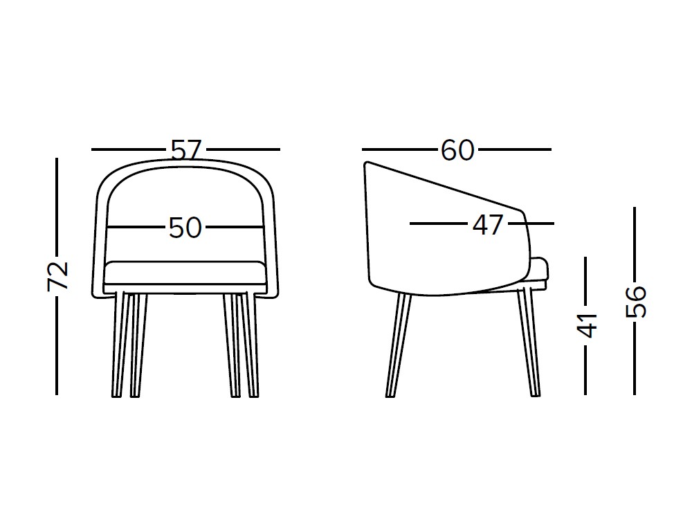 Sillón Blur Lounge con asiento tapizado y patas de madera de fresno de Doos - 3