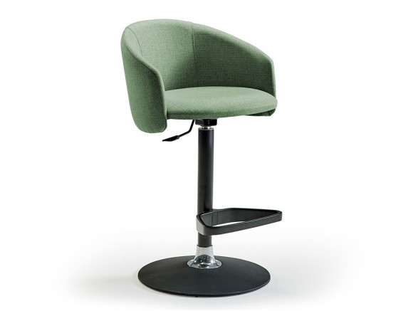 Taburete con respaldo Blur Disco con asiento elevable y giratorio de Doos - 1