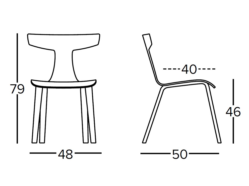 Silla Karen MF de madera de fresno de Doos - 3