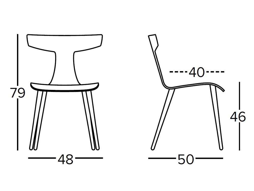 Silla Karen MR de madera de fresno de Doos - 4