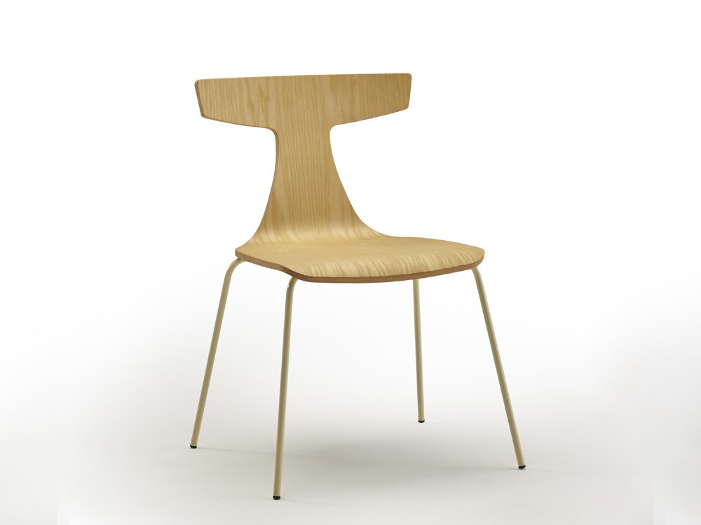 Silla de comedor Karen PH con asiento de fresno y patas de metal de Doos - 5