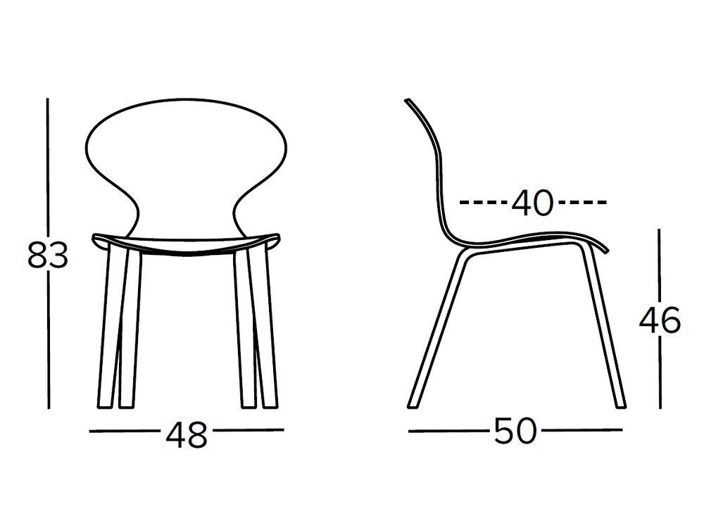 Silla de comedor Dalia MF de madera de fresno de Doos - 3