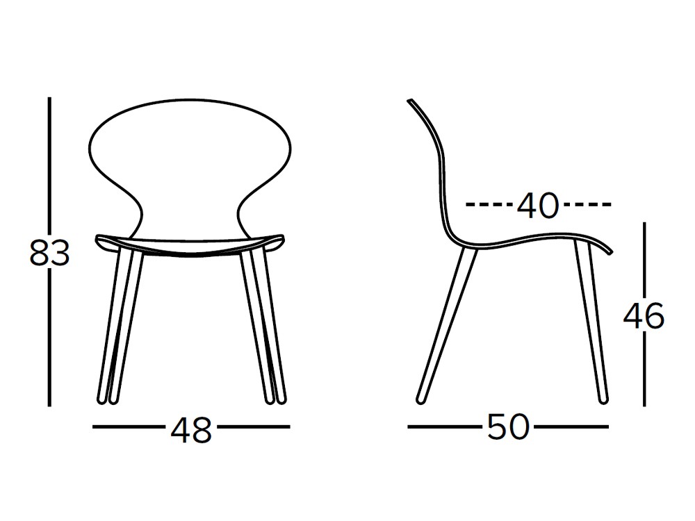 Silla de comedor Dalia MR de madera de fresno de Doos - 5