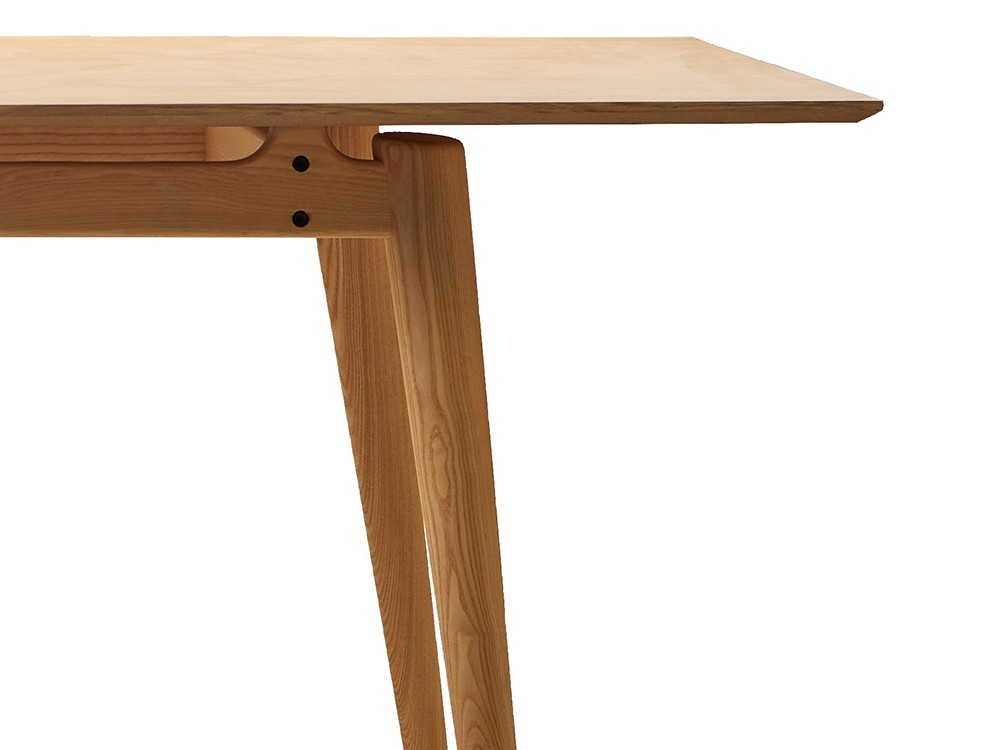 Mesa de comedor fija Evolve en madera de fresno tintado de Doos - 3
