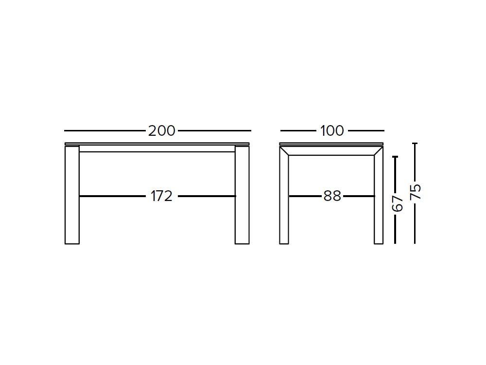 Mesa de comedor fija Global en chapa roble o nogal de Doos - 10