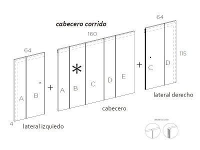 Dormitorio Lutton Tempo de Tegar Mobel con cabecero corrido, bañera y dos mesitas de noche - 5