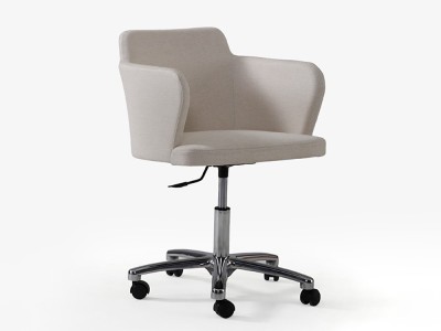 Sillón tapizado giratorio con ruedas y altura regulable Evia GR Doos - 1