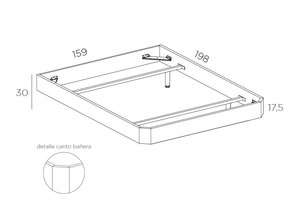 Dormitorio Lutton Tempo 02 con cabecero corrido, bañera y dos mesitas de noche de Tegar Mobel - 11