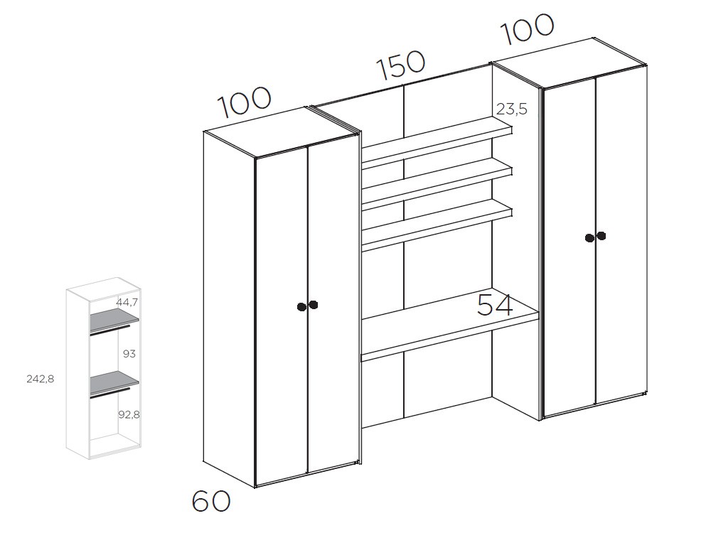 Armario tocador Tempo 03 de Tegar Mobel - 3