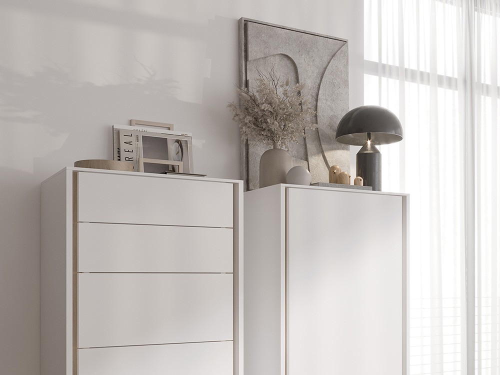 Sifonier Tempo 04 con seis cajones, en acabado laminado de Tegar mobel - 2