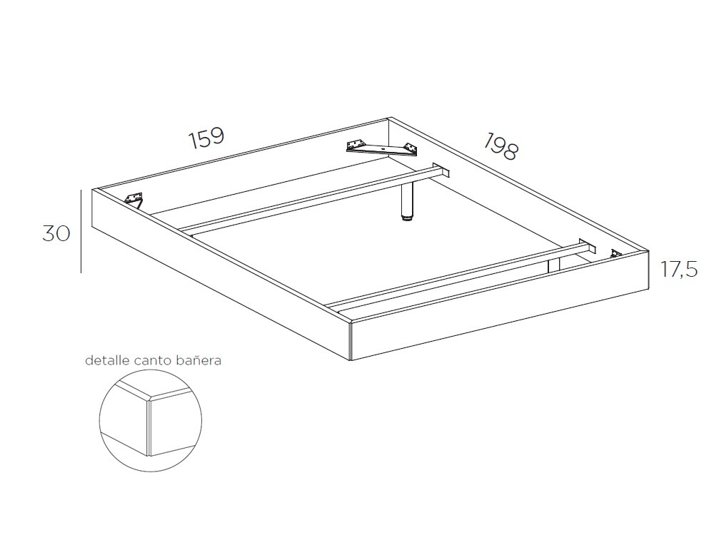 Dormitorio Berlín Tempo 04 con cabecero corrido con tocados, dos mesitas de noche y bañera de Tegar Mobel - 6