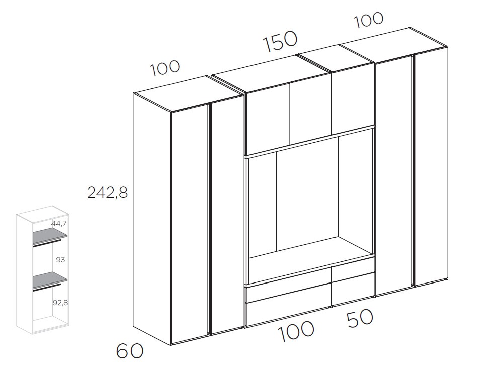 Armario Nuvi Tempo 05 Tegar Mobel