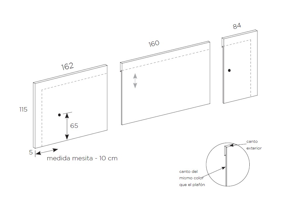 Dormitorio Berlín Tempo 06 con cabecero corrido, dos mesitas de noche, sifonier y bañera de Tegar Mobel - 4