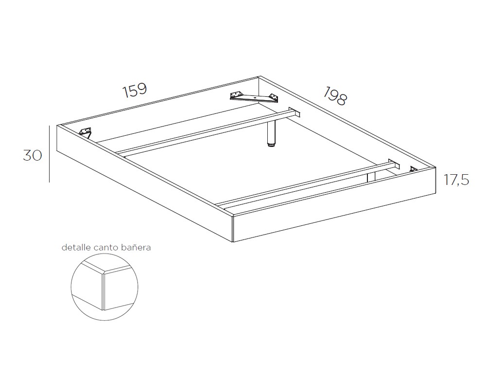Dormitorio Zebra Pietra Tempo 07 con cabecero corrido colgado, dos mesitas de noche y bañera suspendida de Tegar Mobel - 3